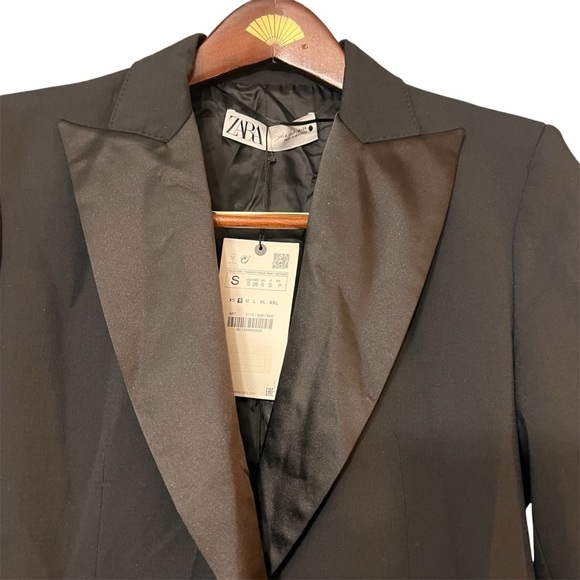 ZARA/ WOOL BLEND TUXEDO JACKET/Size :S - Picture 4 of 7